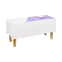 KINDER-AUFBEWAHRUNGSTRUHE Weiß Lila 80/35/37,5 - Weiß, Holz (80/38/35cm) - Mobili Rebecca