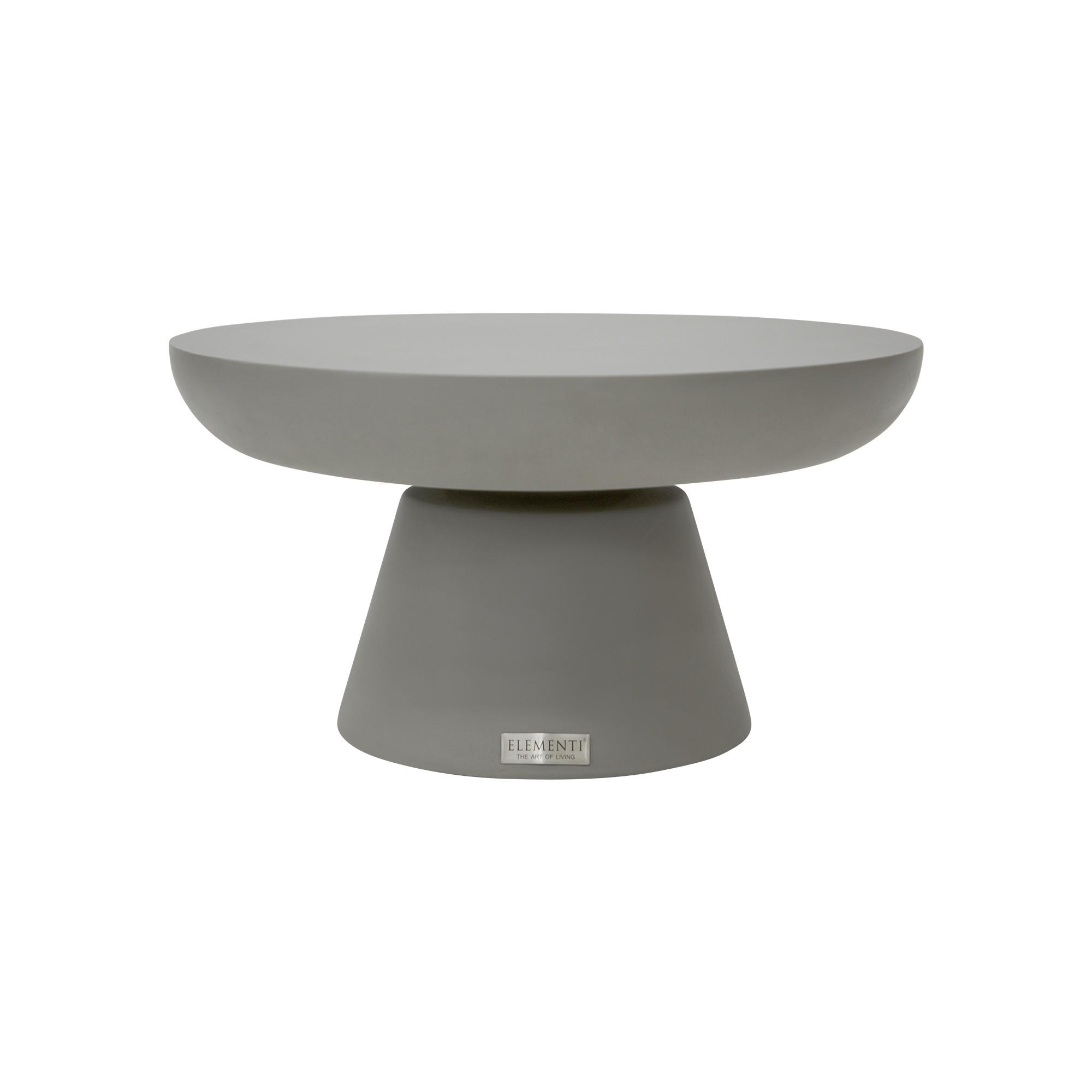 COUCHTISCH KYLIX Mittel Beton Optik 86 x 86 x 35.6 cm - Grau, Naturmaterialien (86/86/35.6cm) - Elementi