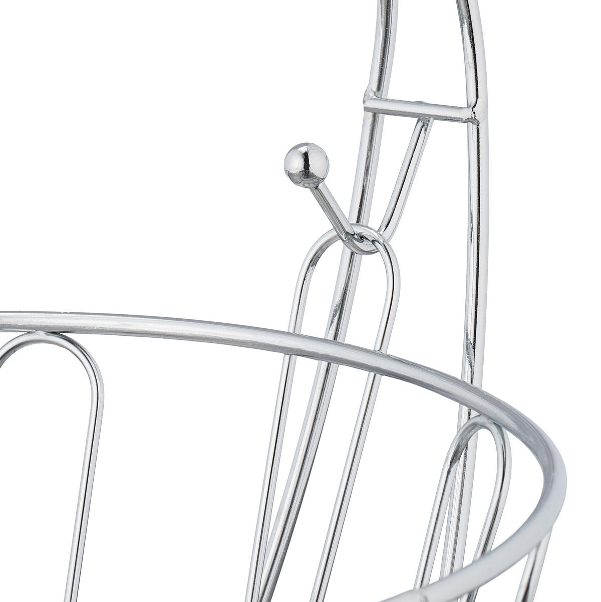 OBSTSCHALE - Silberfarben, Metall (28.5cm) - Relaxdays