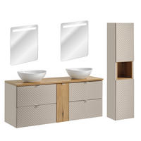 KOUPELNOVÝ NÁBYTEK 140.4cm Manoa 2er-Set Kašmír - béžová, kompozitní dřevo (140.4/59/40cm) - Petits-meubles