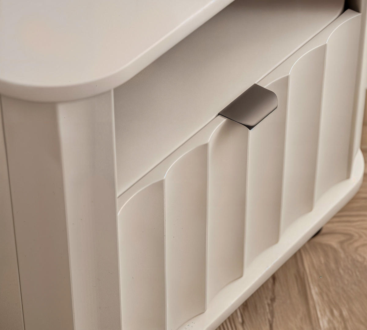 NACHTSCHRANK VITA 59/41/57 cm Lehmgrau - Grau, Holzwerkstoff/Metall (59/57/40.5cm) - Idohome
