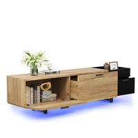 TV-SCHRANK mit Schubladen 180 x 38 x 49 cm Holzoptik Schwarz - Schwarz, Holz (38/49/180cm) - Beauniv