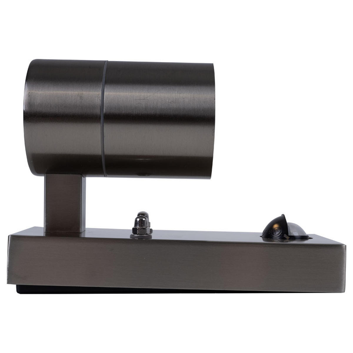 AUSSENWANDLEUCHTE Edelstahl Schwarz mit Bewegungsmelder - Schwarz, Glas (11/6.8/16.3cm)