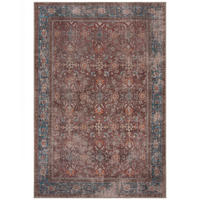 TEPPICH waschbar Vintage Floral Muster, Orientalisch, Wohnzimmer schmutzabweisend Rot Rechteckig 190x290 - Rot, Textil (190/290cm) - KADIMA DESIGN