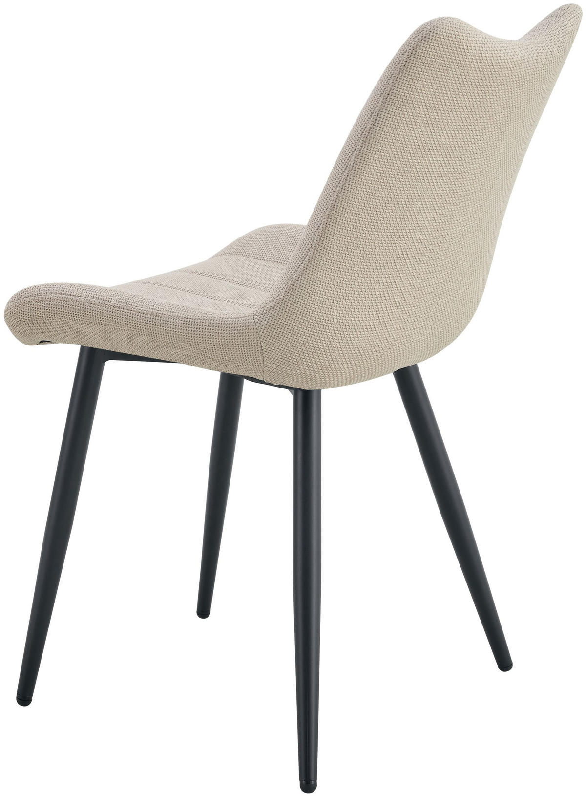 STUHL Lotta creme 2er Set - Creme/Schwarz, Textil/Metall (53/86/59cm) - Xonox