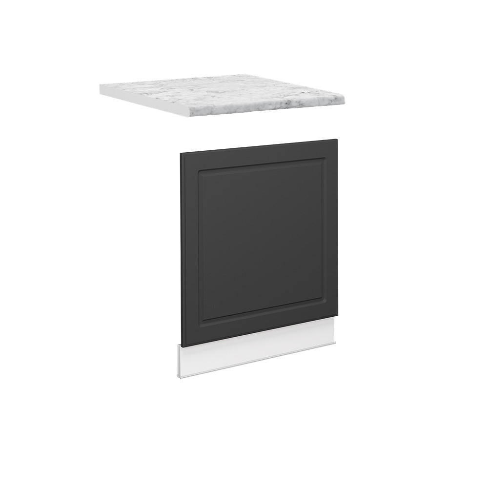 FRONTPANEL Fame-Line Antracit guld 60 cm , AP Marble Antracit, Vit 67.4/60/60 cm