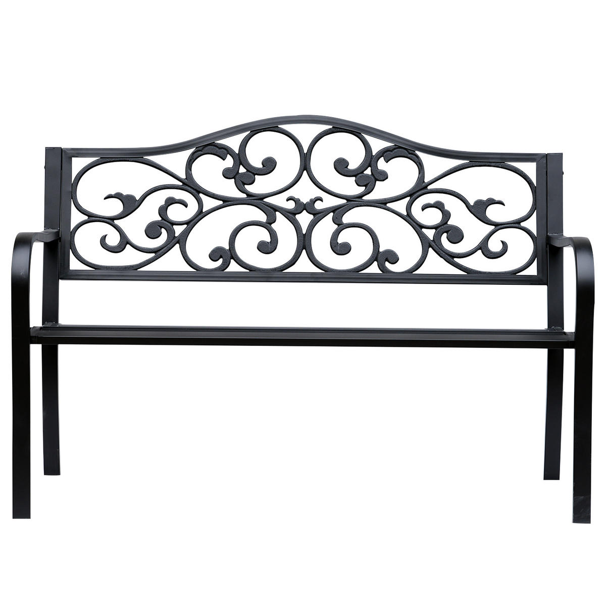 GARTENBANK DE-17747 Schwarz - Schwarz, Metall (127/89/60cm) - ComfortXL