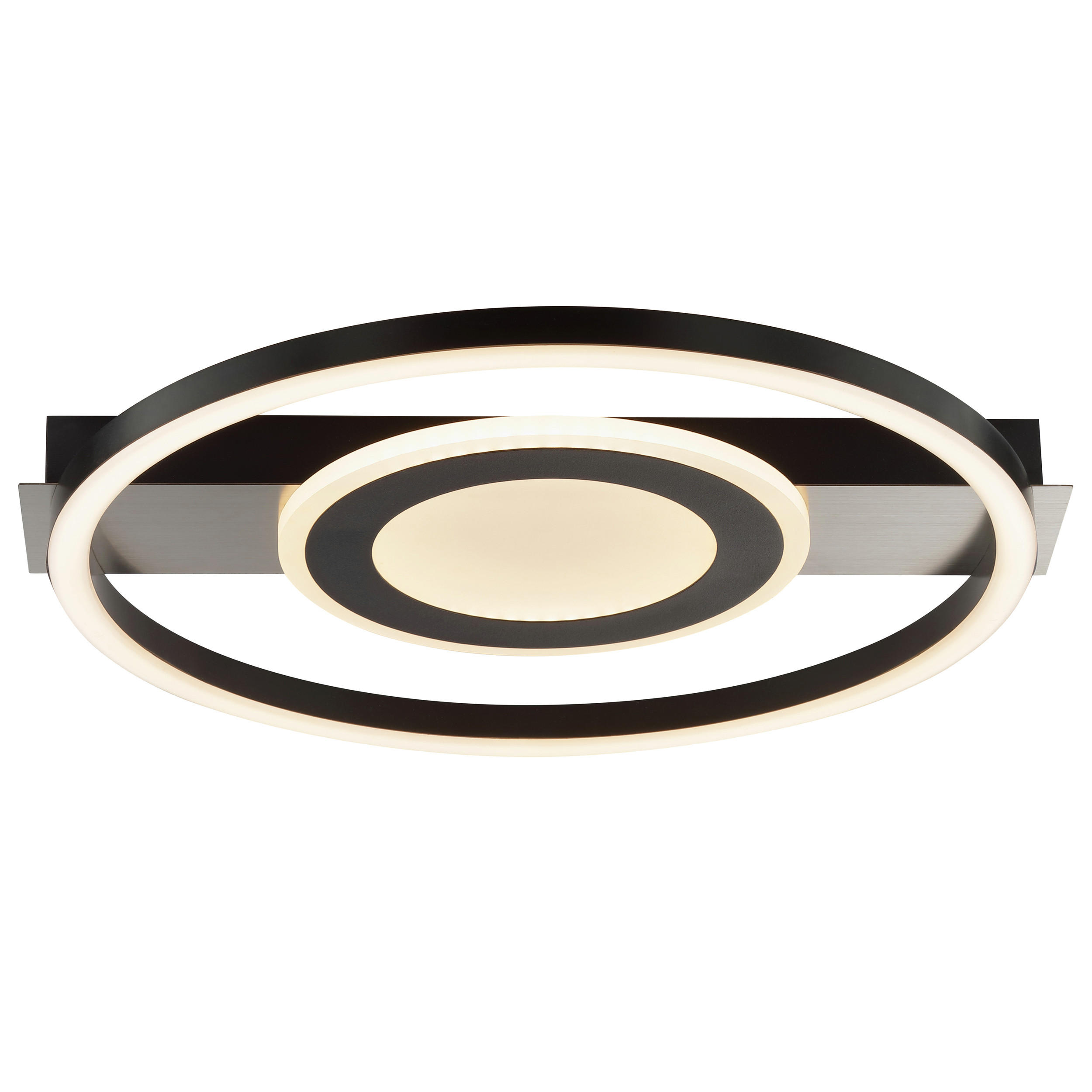 LED DECKENLEUCHTE Maureen Schwarz/Eisen 37/39/5 cm - Multicolor, Metall (37/39/5cm) - Brilliant