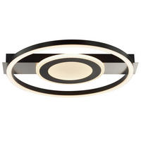 LED DECKENLEUCHTE Maureen Schwarz/Eisen 37/39/5 cm - Multicolor, Metall (37/39/5cm) - Brilliant