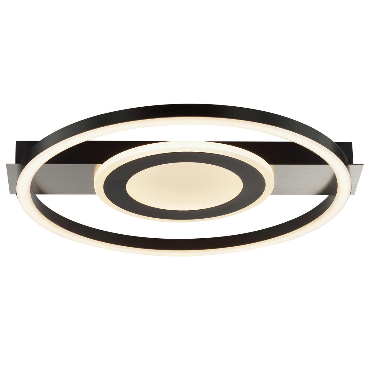 LED DECKENLEUCHTE Maureen Schwarz/Eisen 37/39/5 cm - Multicolor, Metall (37/39/5cm) - Brilliant