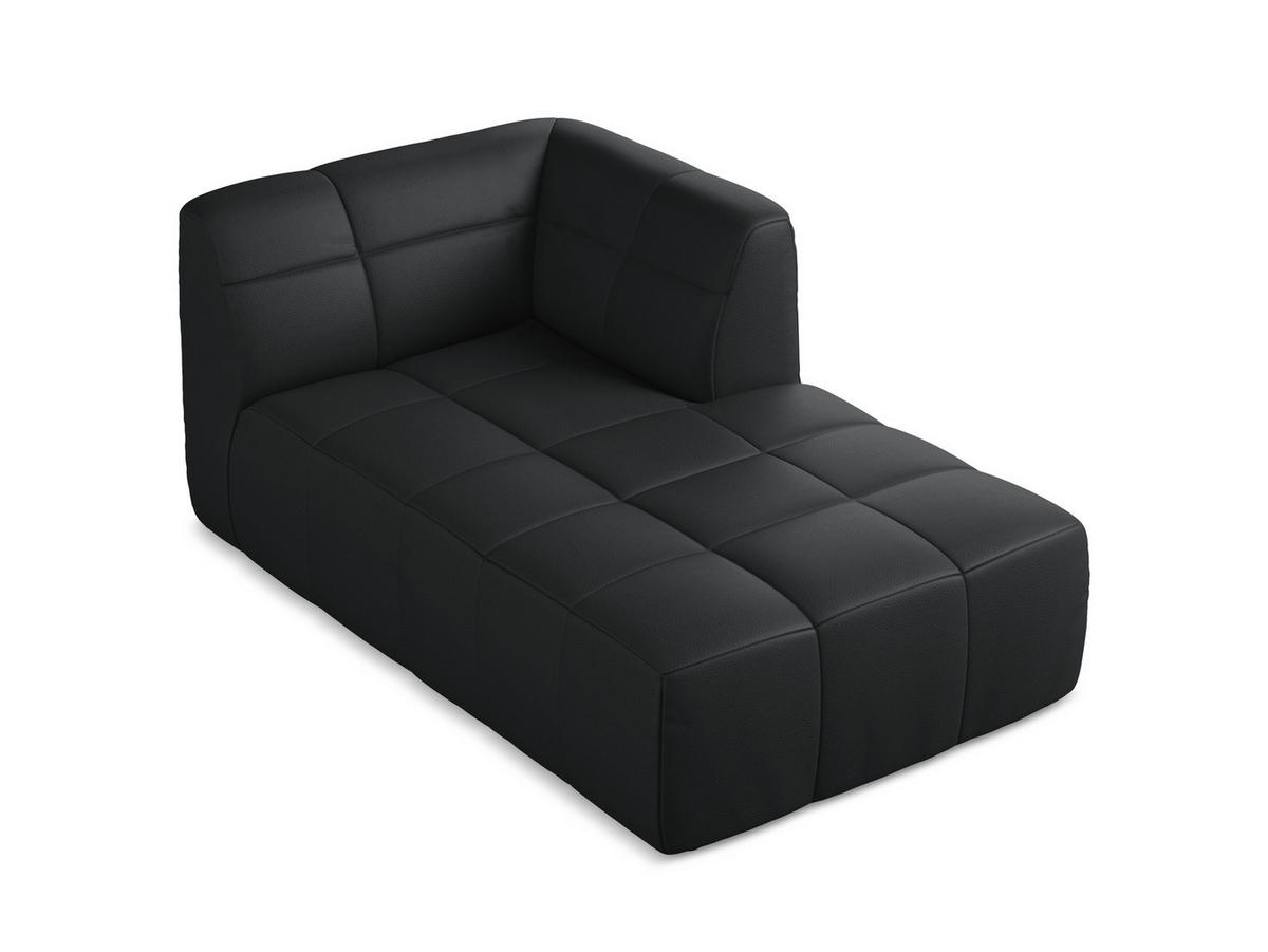 SOFAELEMENT Rechts Kunstleder Schwarz - Schwarz, Holzwerkstoff/Kunststoff (101/77/175cm) - Makamii