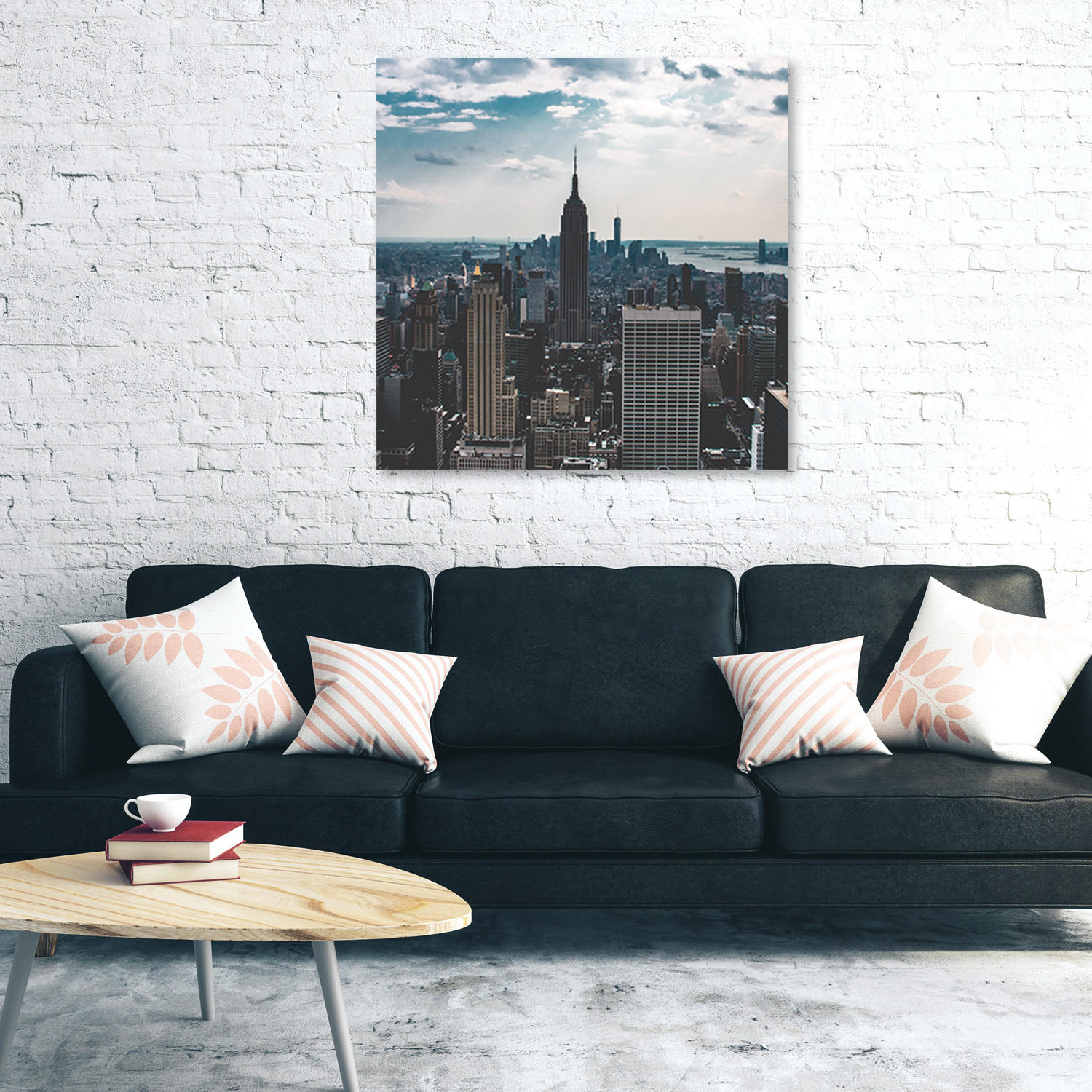 WANDBILD städte und architektur grau - Grau, Textil (50/50cm) - Feeby