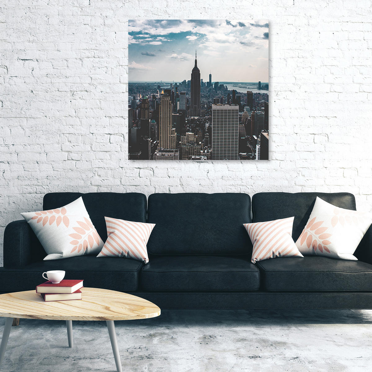 WANDBILD städte und architektur grau - Grau, Textil (50/50cm) - Feeby