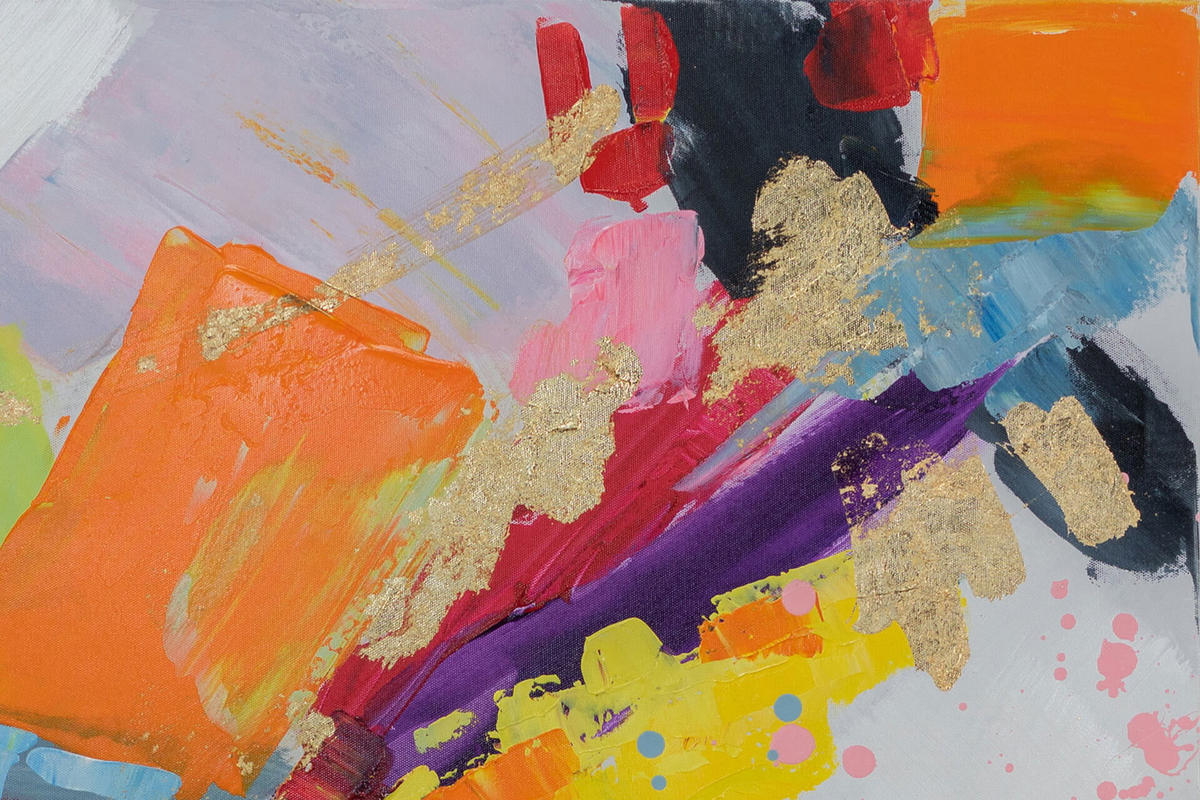 ACRYLBILD HANDGEMALT 80/80 cm - Multicolor, Holz/Textil (80/80cm) - KUNSTLOFT