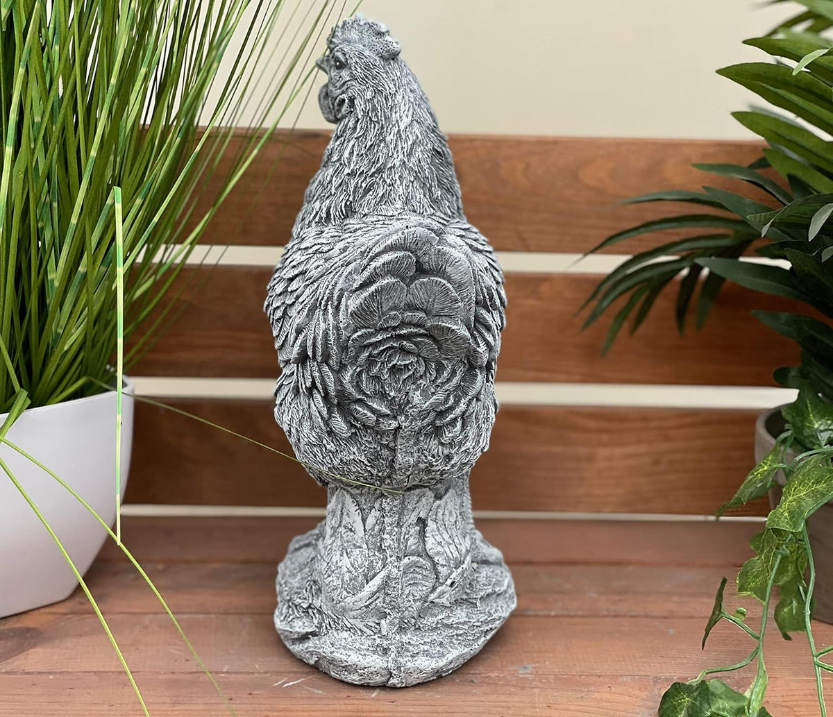 STEINFIGUR Huhn Gallina, frostfest, Steinguss - Grau, Stein (21/31/13cm)