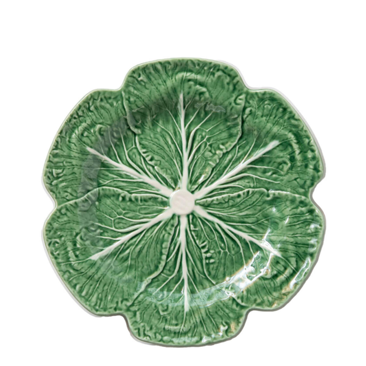 TAFELSERVICE 4-teilig Porzellan Grün Blattstruktur 33/26,8/21,7/16,5 cm - Grün, Keramik (33/2/33cm) - Quality Elegance