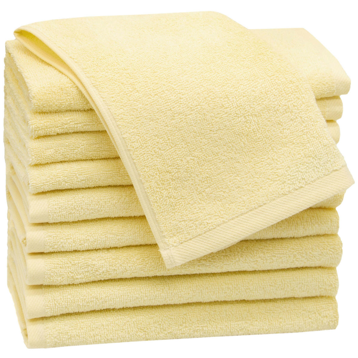 GÄSTETÜCHER, 10er-Set, 30x50 cm, 100% Baumwolle, Gelb - Hellgelb, Textil (30/50cm) - Zollner
