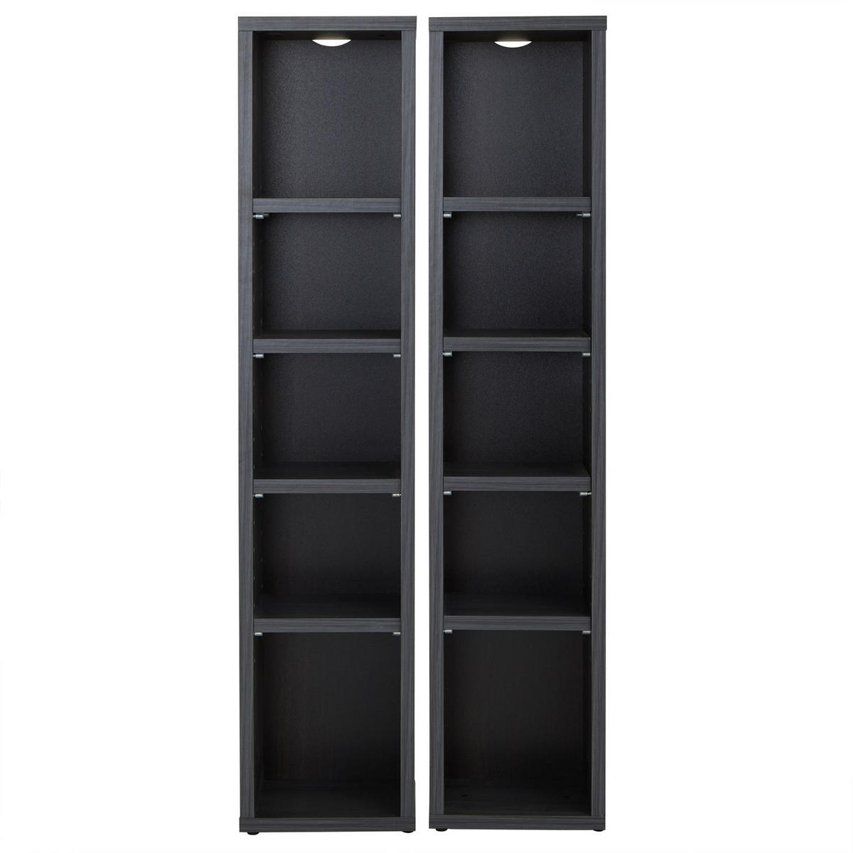 CD/DVD- REGAL CHART Esche grau - Eschefarben, Holzwerkstoff (20/186/17cm) - CARO-Möbel