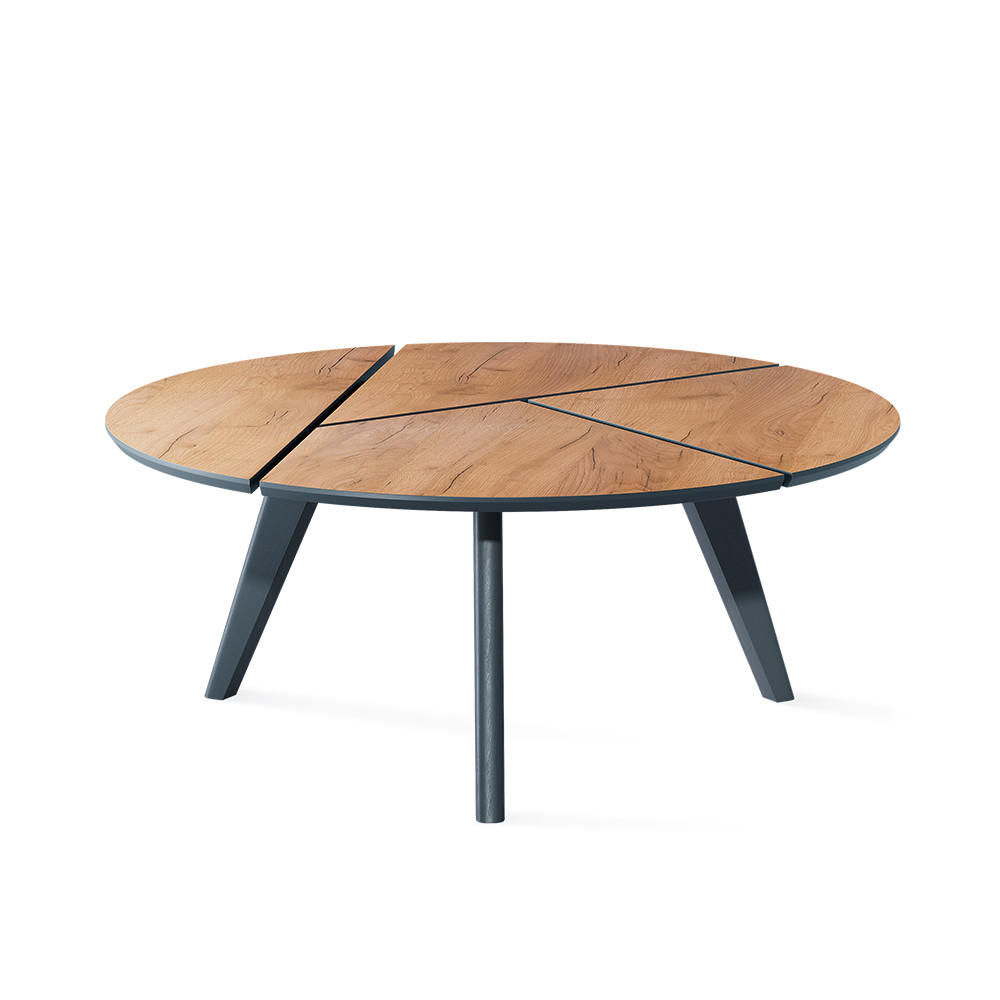 COUCHTISCH Mairo, Goldkraft Eiche/Schwarz, 90 x 34 cm - Honigeiche/Schwarz, Holzwerkstoff (90/90/34cm) - Vicco