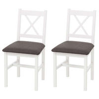 ESSZIMMERSTUHL Weiß, Grau 2er-Set - Weiß/Grau, Holz (43/85/44cm) - MCW