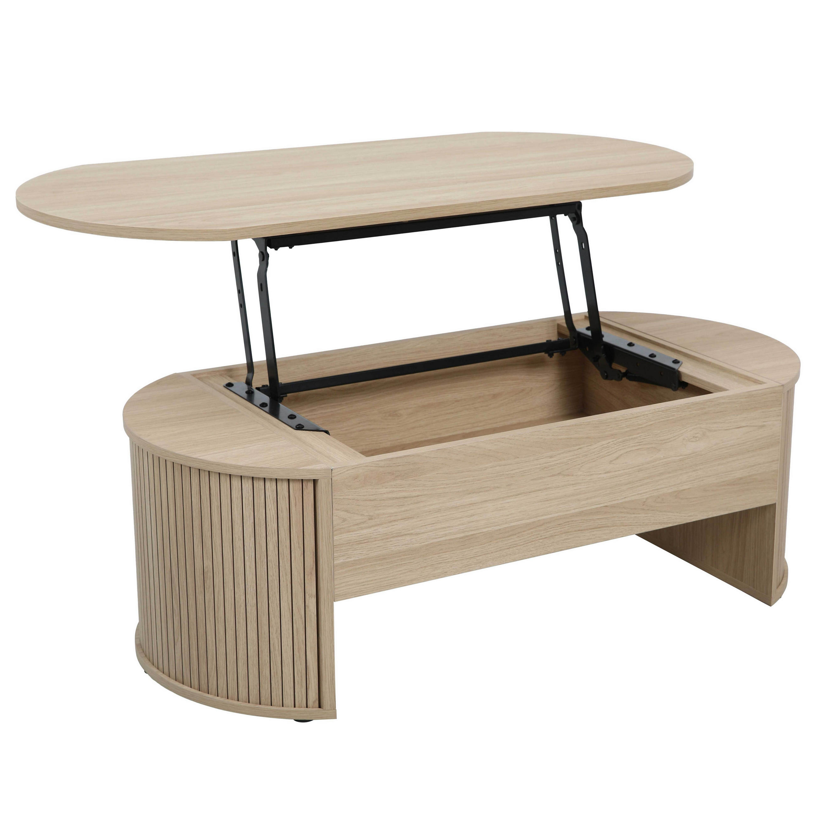 COUCHTISCH, helles Holzeffekt - Braun, Holzwerkstoff (60/120/41cm) - Oviala
