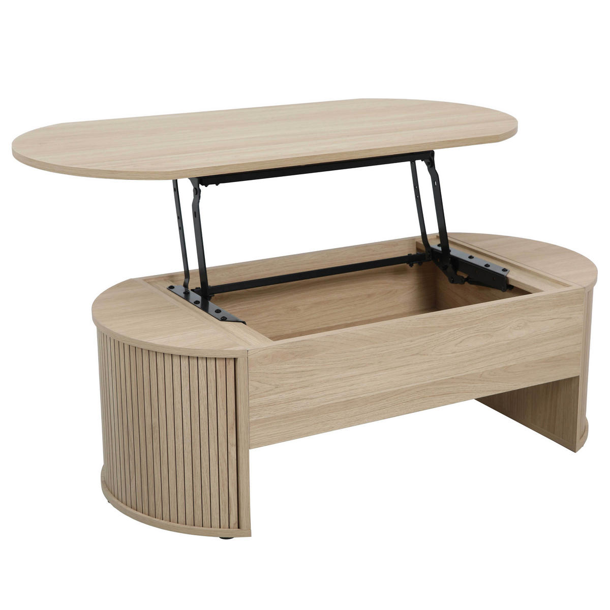 COUCHTISCH, helles Holzeffekt - Braun, Holz (120/60/41cm) - Oviala