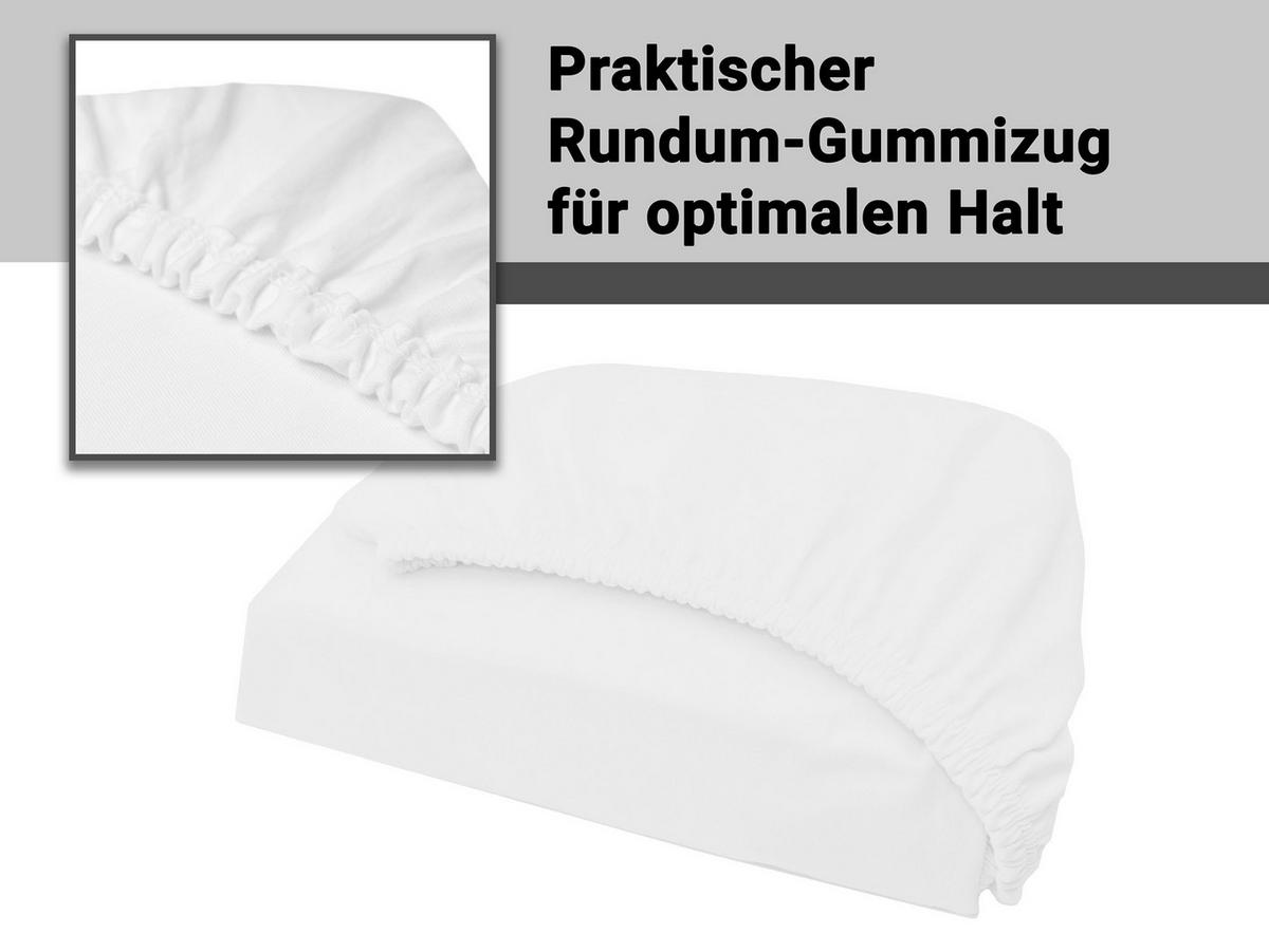 SPANNBETTLAKEN, 100x200 cm, 100% Baumwolle, Weiß - Weiß, Textil (100/200cm) - Zollner