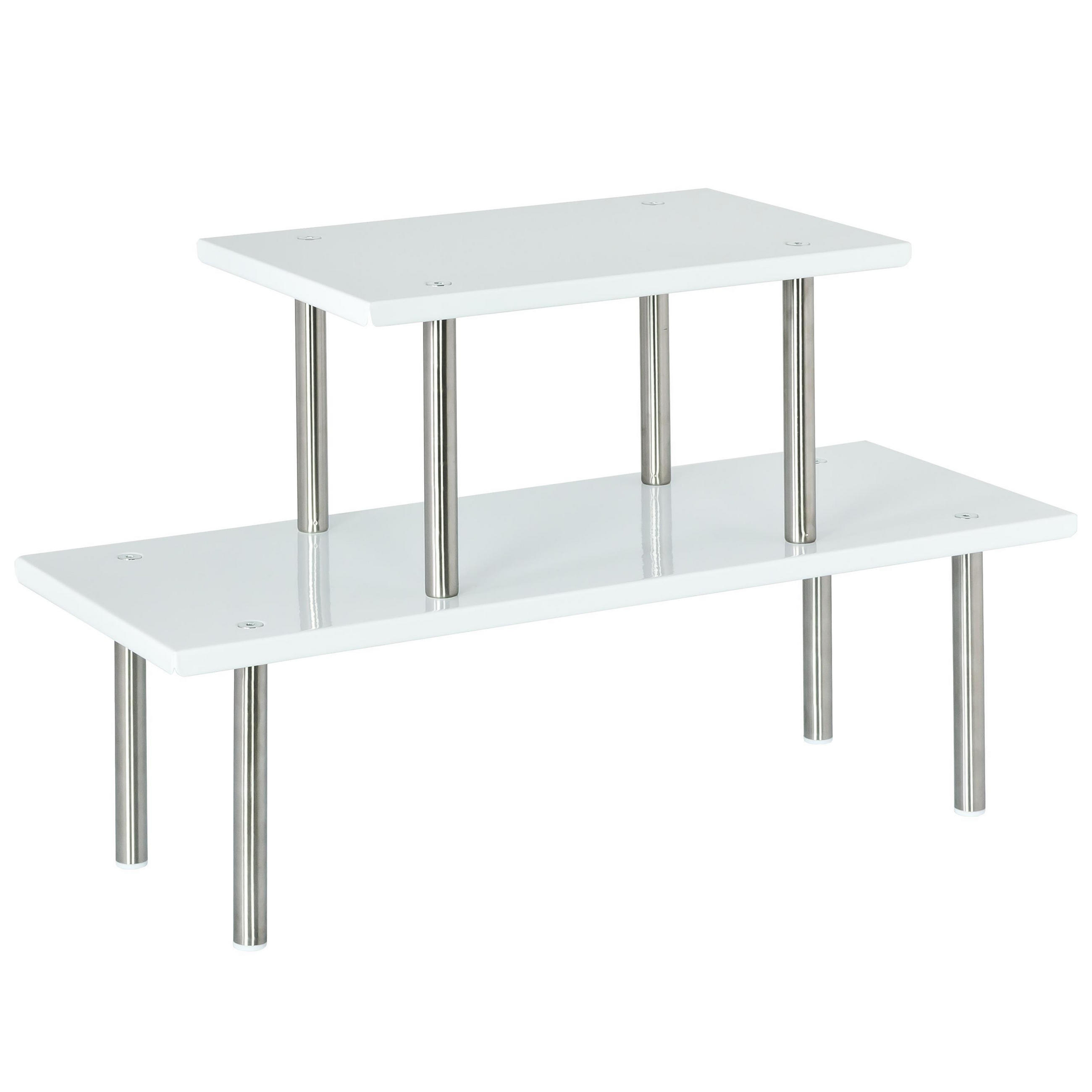 KÜCHENREGAL, weiß, Metall, Edelstahl, Kunststoff - Weiß, Metall (50/19/30cm) - bremermann