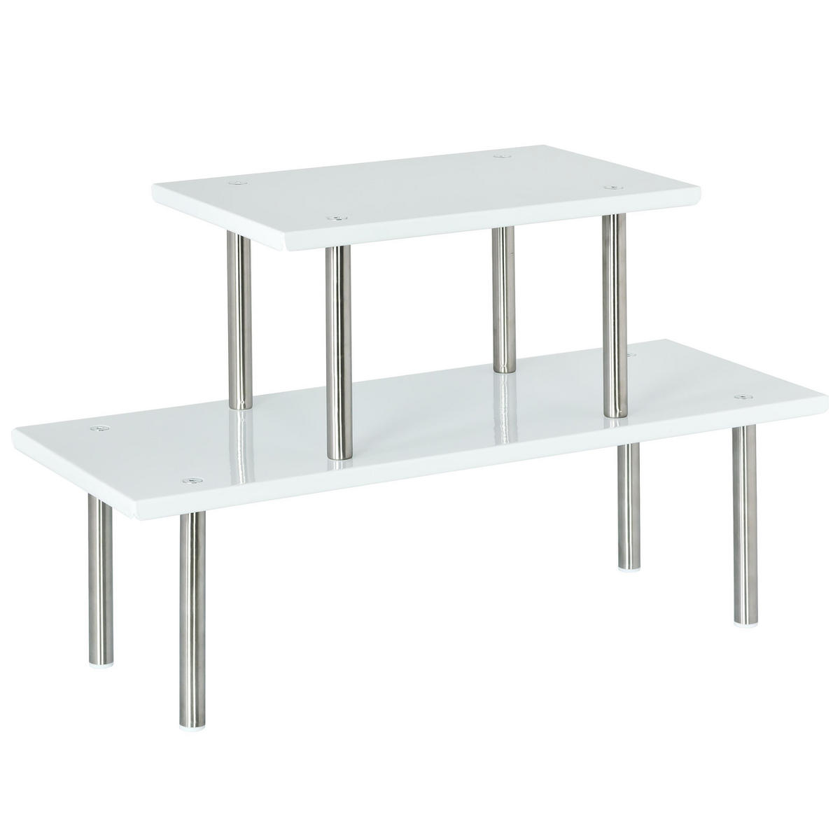 KÜCHENREGAL, weiß, Metall, Edelstahl, Kunststoff - Weiß, Metall (50/19/30cm) - bremermann