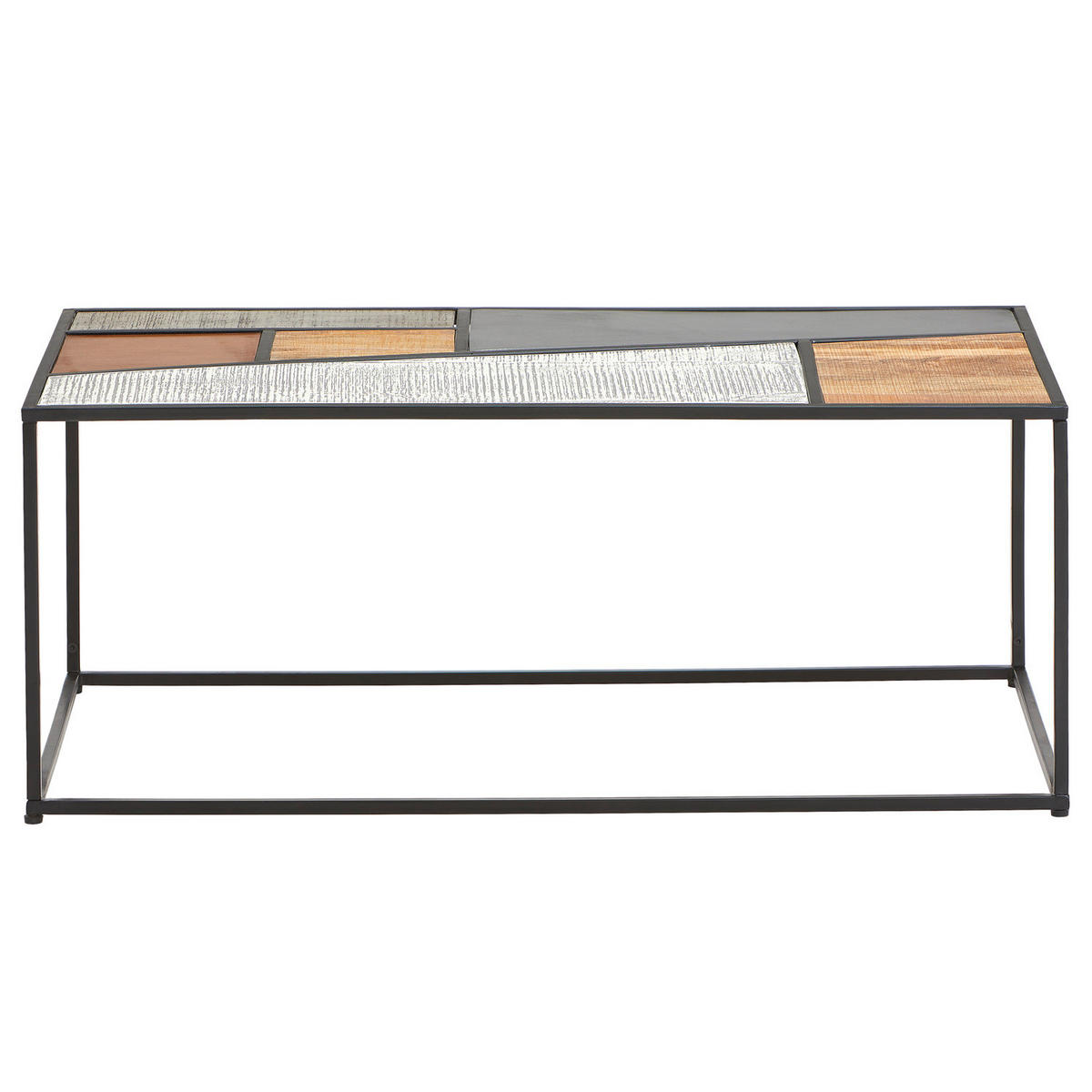 COUCHTISCH - Mango / Schwarz - Schwarz/Braun, Holz/Metall (60/110/43cm) - home24