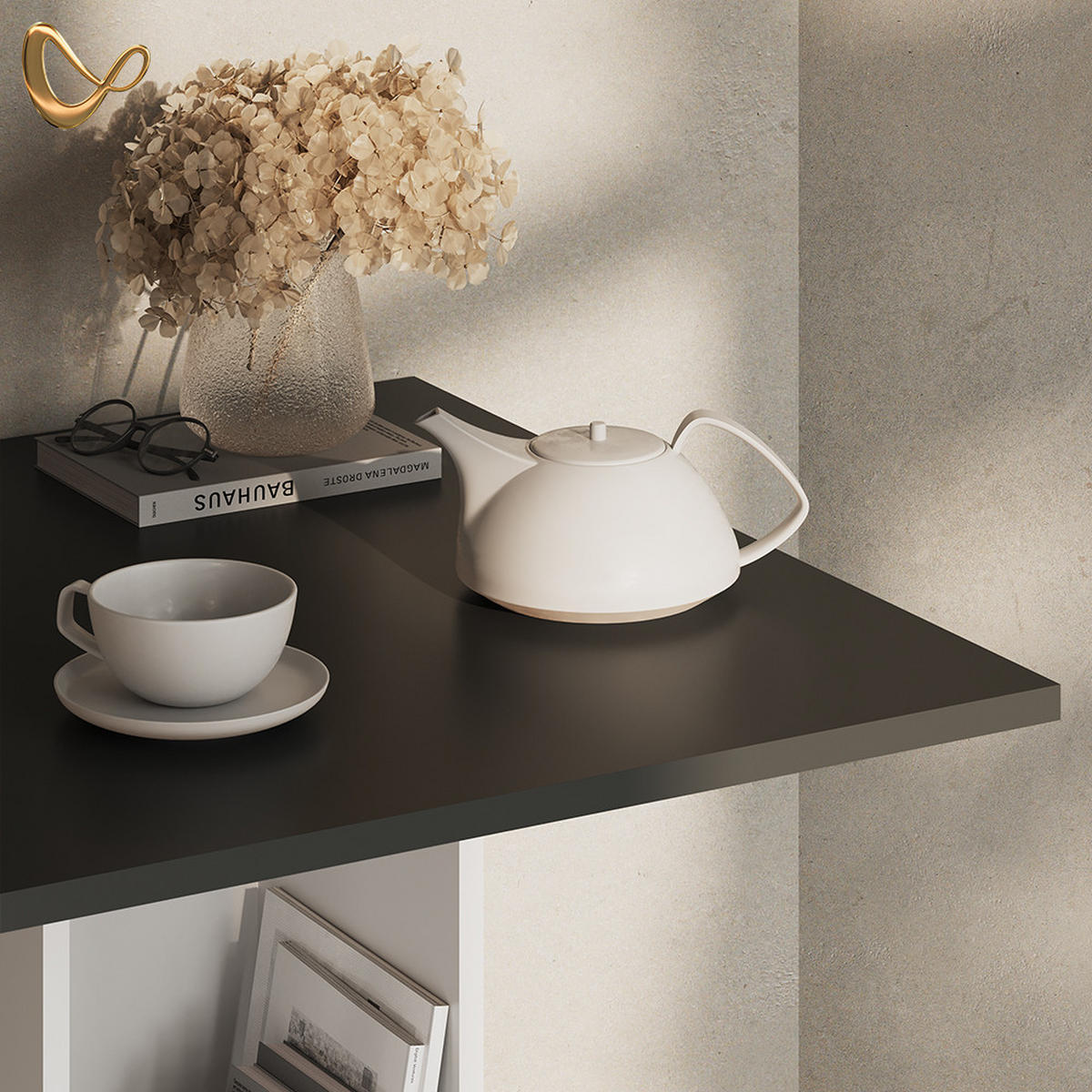 BARTISCH Regusa Anthrazit/Weiß 75 x 75 cm - Anthrazit/Weiß, Holzwerkstoff (75/75/106cm) - Livinity®