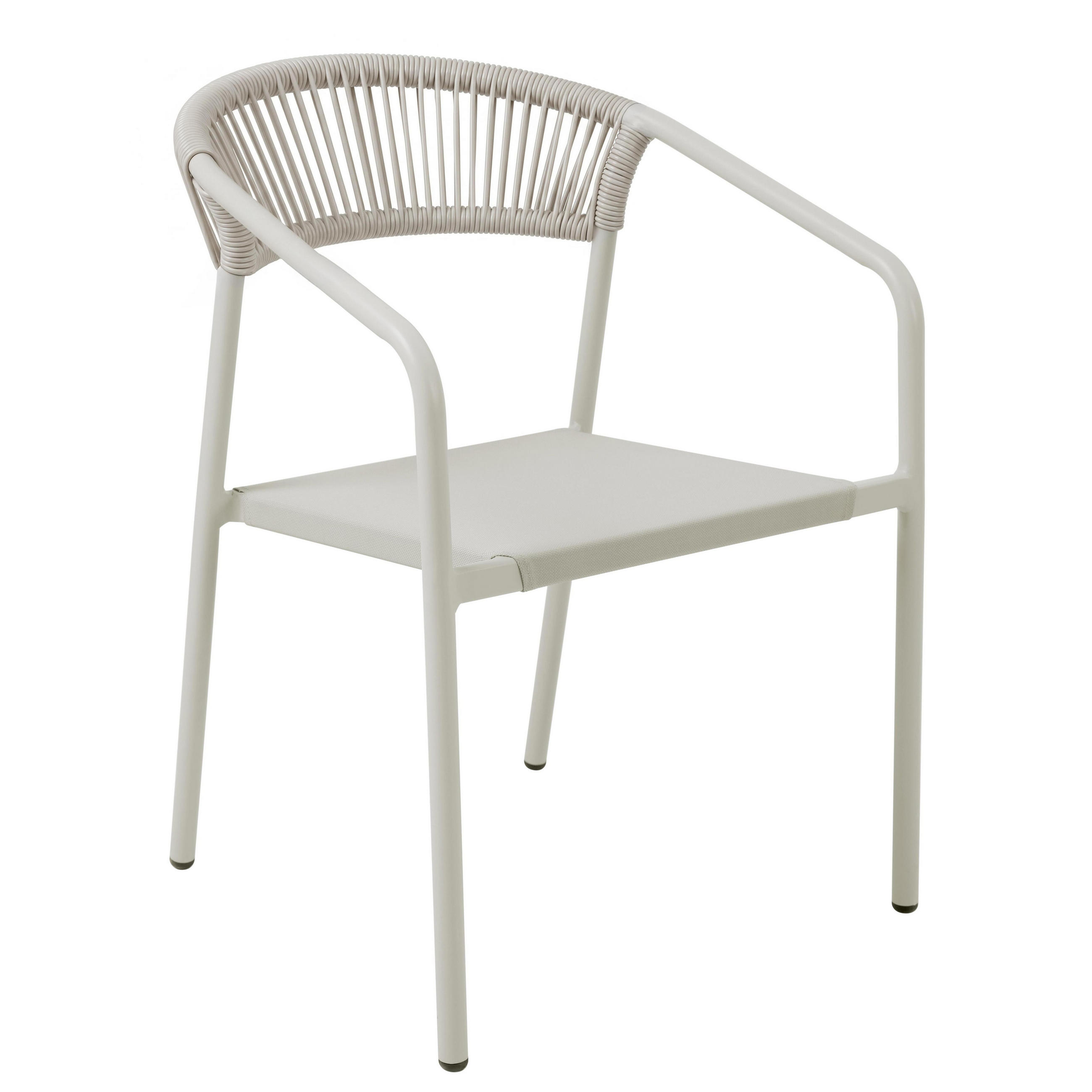 GARTENSTUHL, Nocera, beige - Beige, Metall (59.5/79/55cm) - Oviala