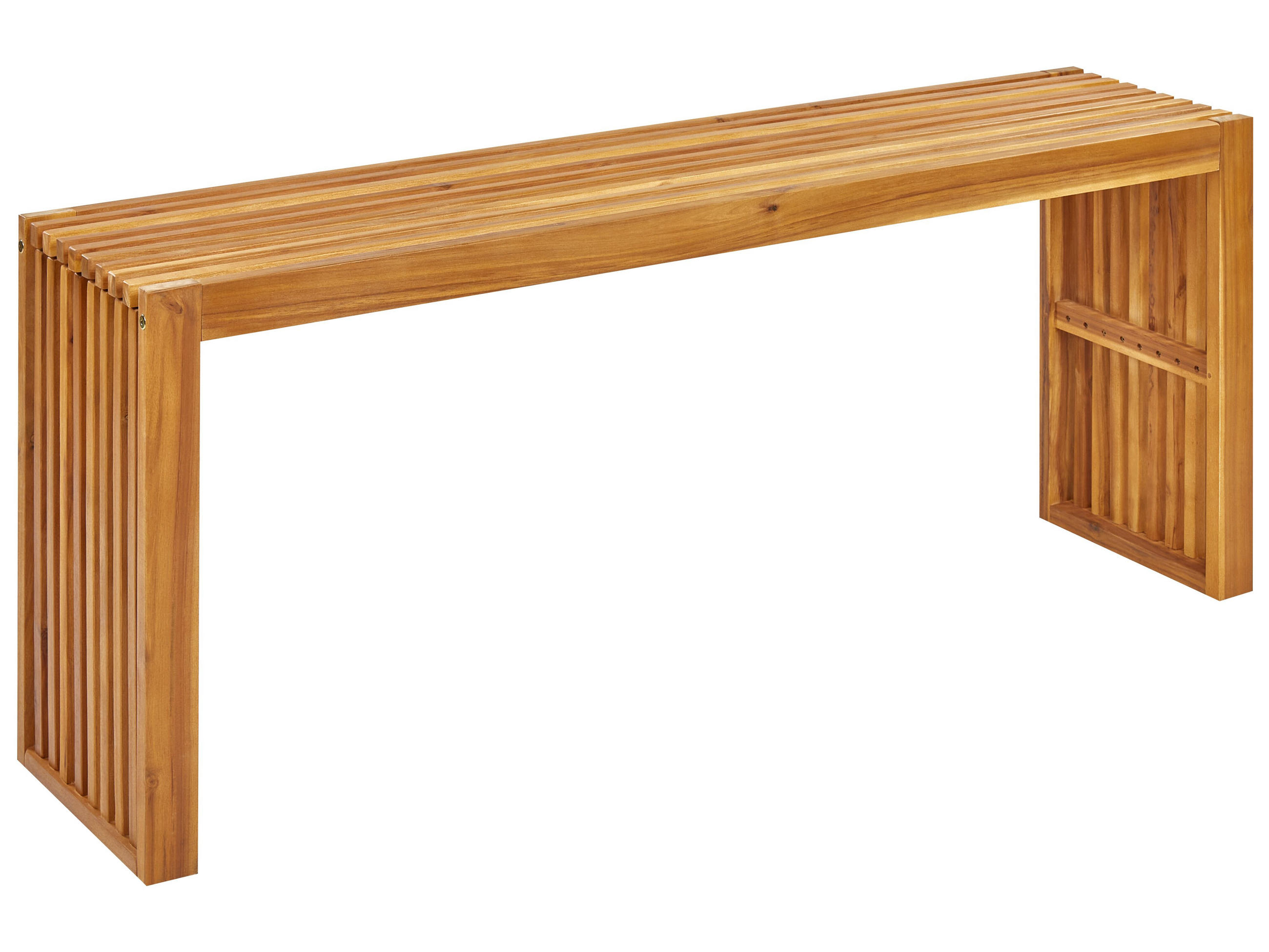 Beliani ZAHRADNÍ STŮL Akáciové dřevo světle hnědý 150/35 cm Bellano