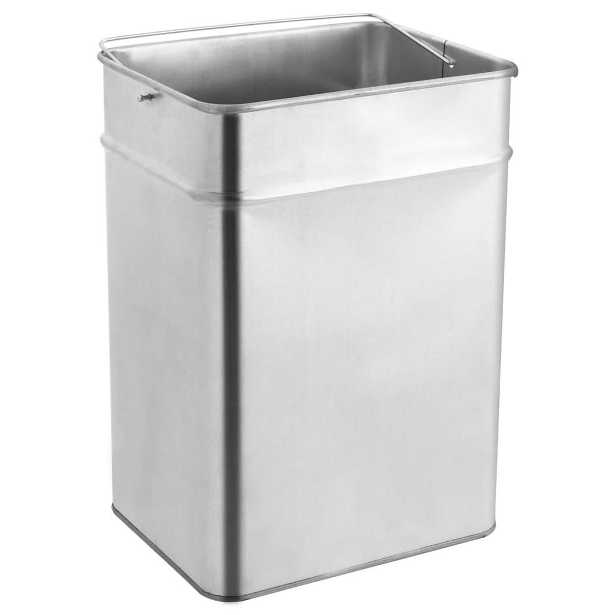 STANDASCHENBECHER für Draußen 45L Edelstahl 30x24x61 cm Silber - Silberfarben, Metall (30/61/24cm) - DELUKE