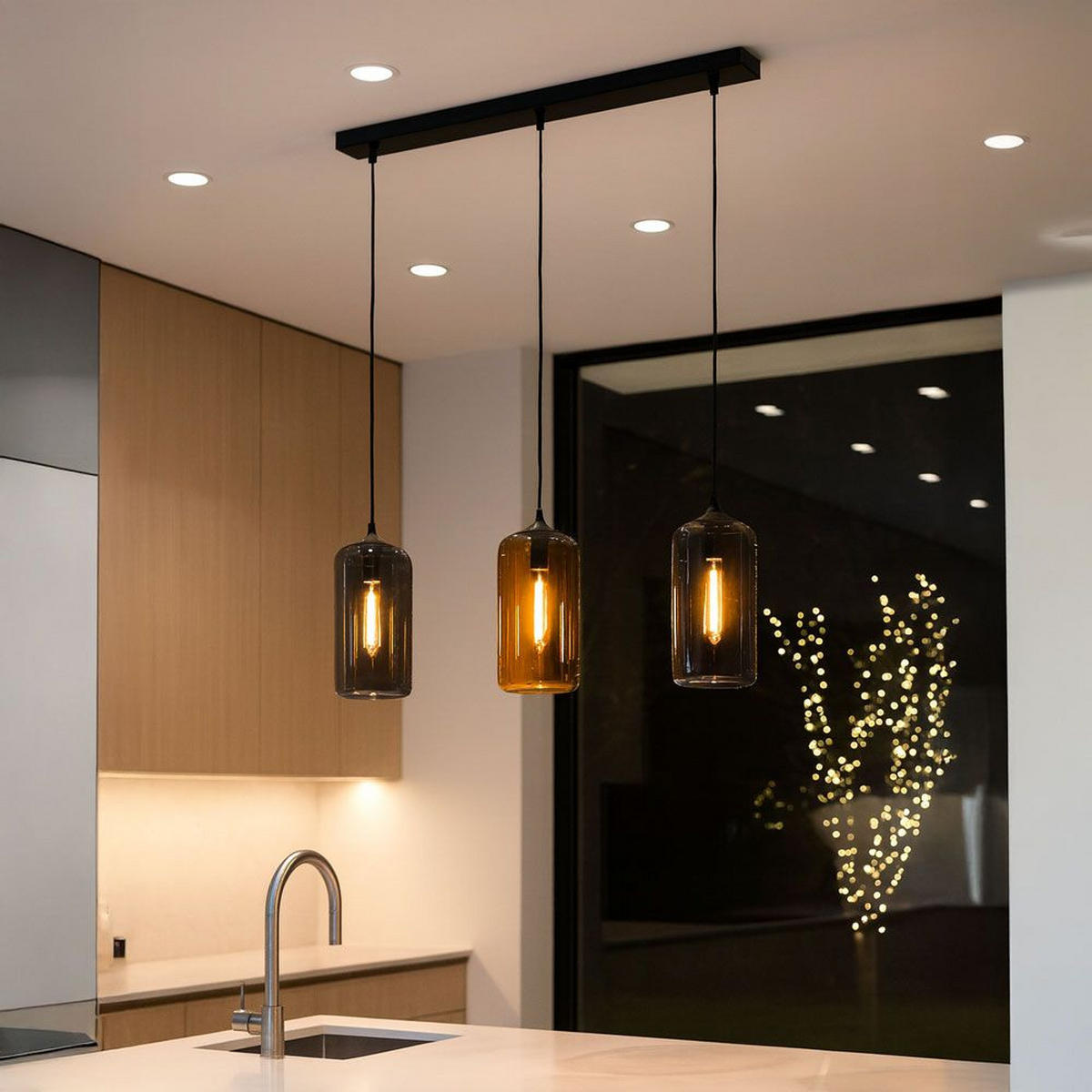 HÄNGELAMPE Cruet Klar Low (Flach) - Klar, Glas (28/28/14cm) - s.luce