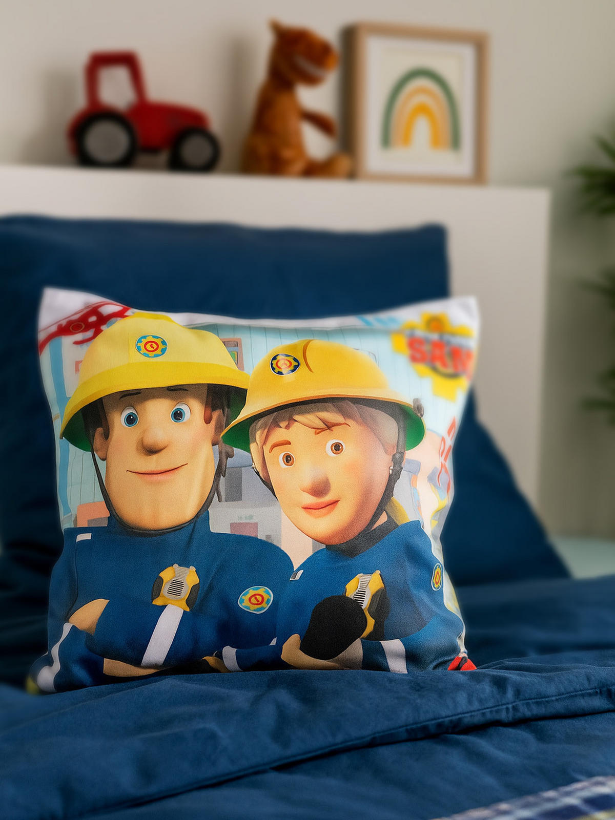 KINDERKISSEN Feuerwehrmann Sam Feuerwehr 30 x 30 cm - Multicolor, Textil (30/30cm) - Chiemsee