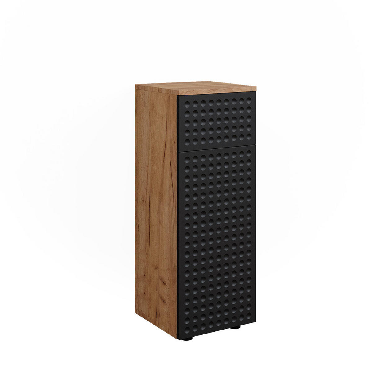 MIDISCHRANK Irma Anthrazit gepunktet 30x81 cm mit 1 Schublade 2 Fächer - Anthrazit, Holzwerkstoff (30/81/30cm) - Vicco
