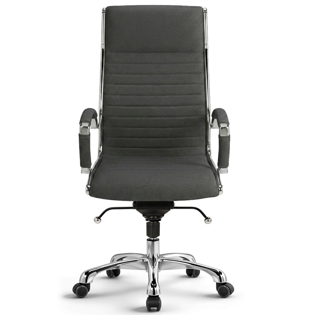 BÜROSTUHL Montreal Stoff Anthrazit – ergonomisch, 150 kg belastbar, Sitzhöhe 52-64cm - Anthrazit, Textil/Metall (60/121/60cm) - Versee