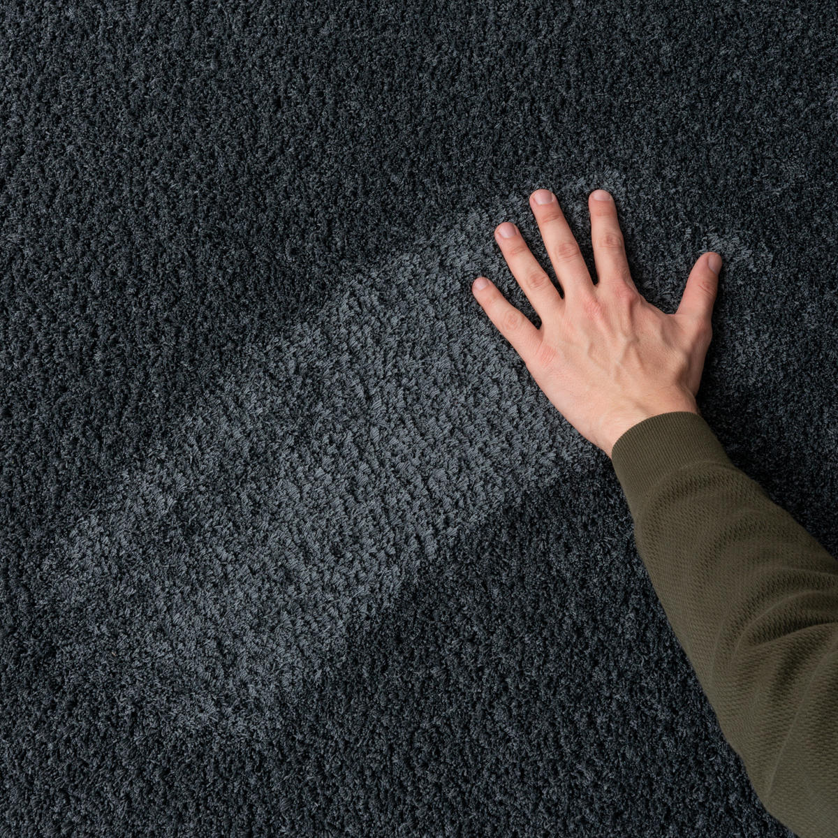 LUXUS HOCHFLOR LANGFLOR TEPPICH HARMONY - Anthrazit, Textil (133/133cm) - Snapstyle