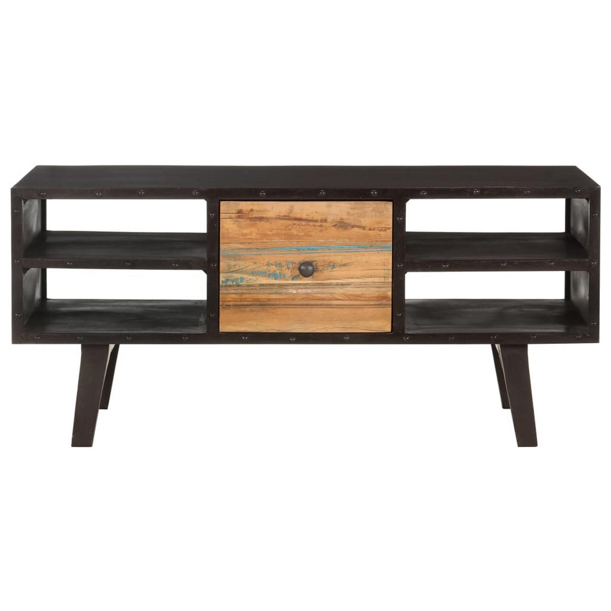 COUCHTISCH 100x50x45 cm Altholz Massiv - Schwarz, Holzwerkstoff (100/50/45cm) - furnicato