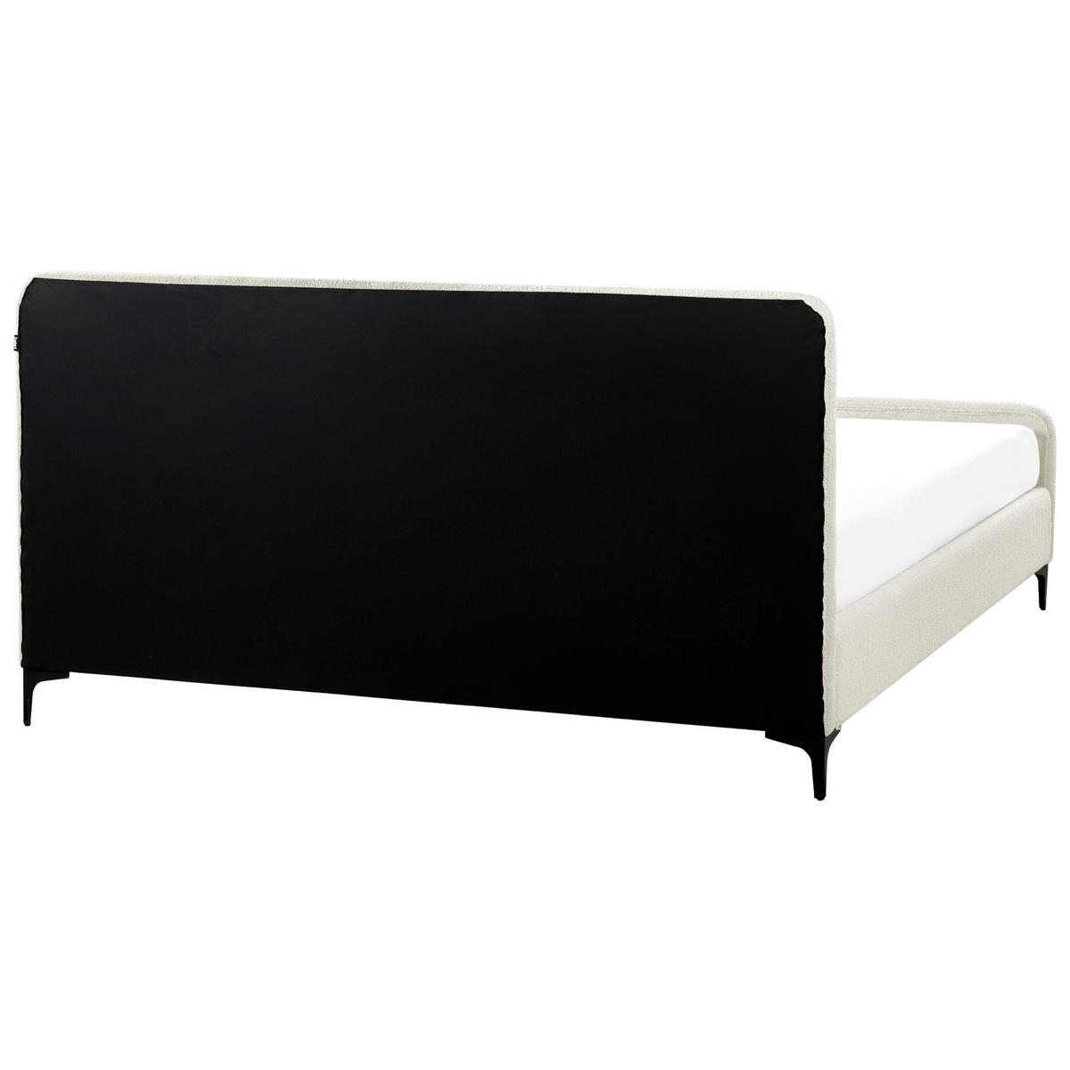 POLSTERBETT mit Lattenrost 180x200 cm Weiß Lunan - Creme, Textil (180/200cm) - Beliani
