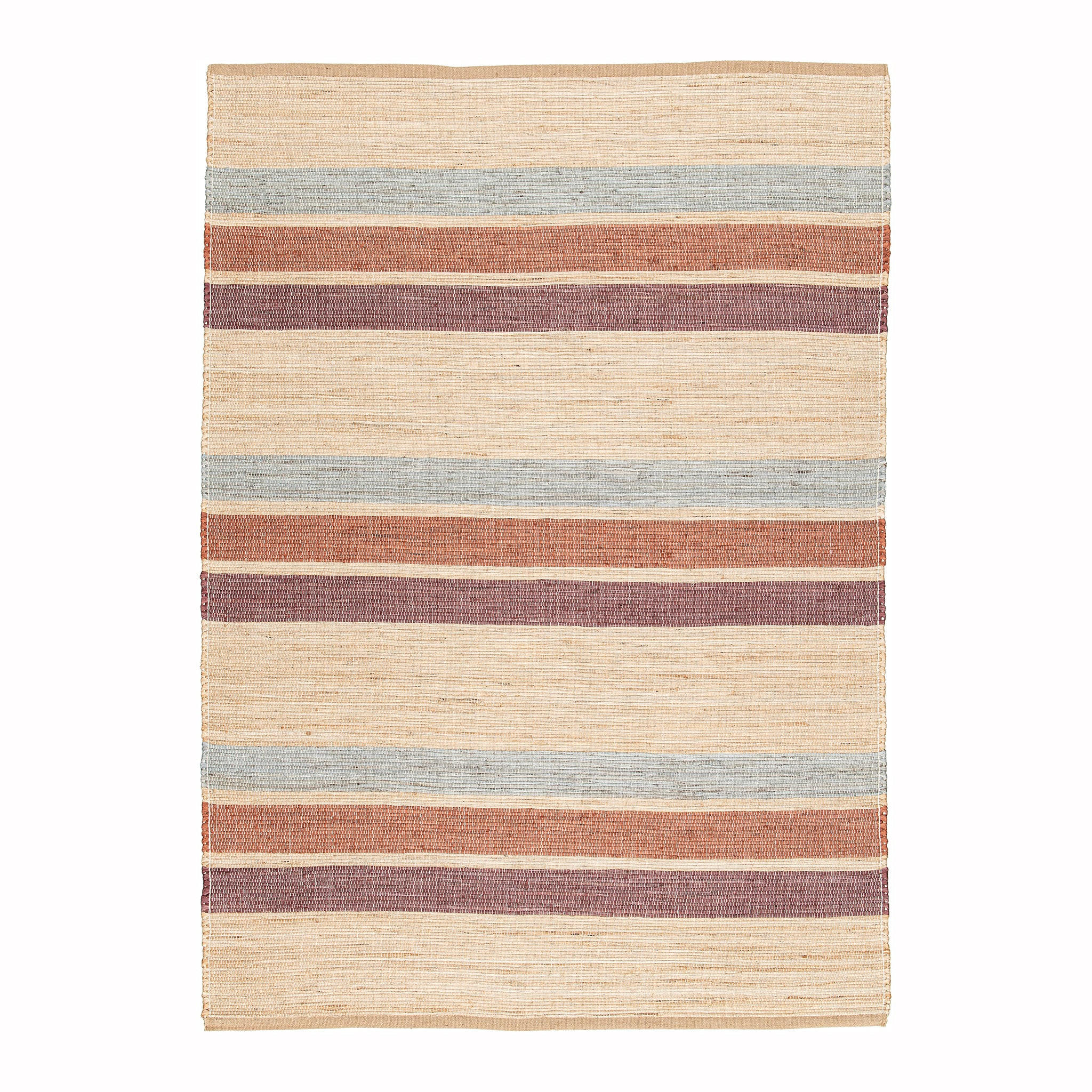 DESIGN-TEPPICH aus handgewebter Jute mehrfarbig - Multicolor, Naturmaterialien (160/230cm) - AFK Living