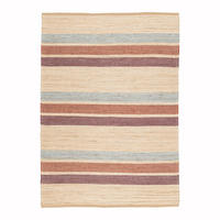 DESIGN-TEPPICH aus handgewebter Jute mehrfarbig - Multicolor, Naturmaterialien (200/290cm) - AFK Living