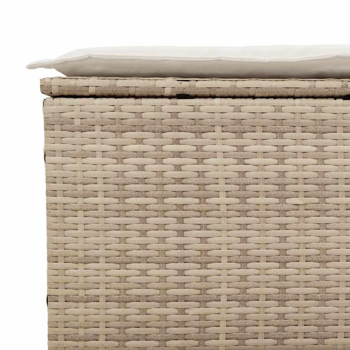 GARTENSOFA Mit Kissen 3-Sitzer Beige Poly Rattan - Beige, Kunststoff (177/66/65cm) - vidaXL