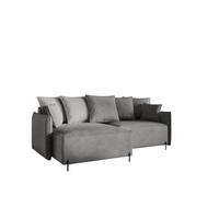 ECKSOFA Betto - Grau, Holzwerkstoff/Textil (221/148cm) - Fun Möbel