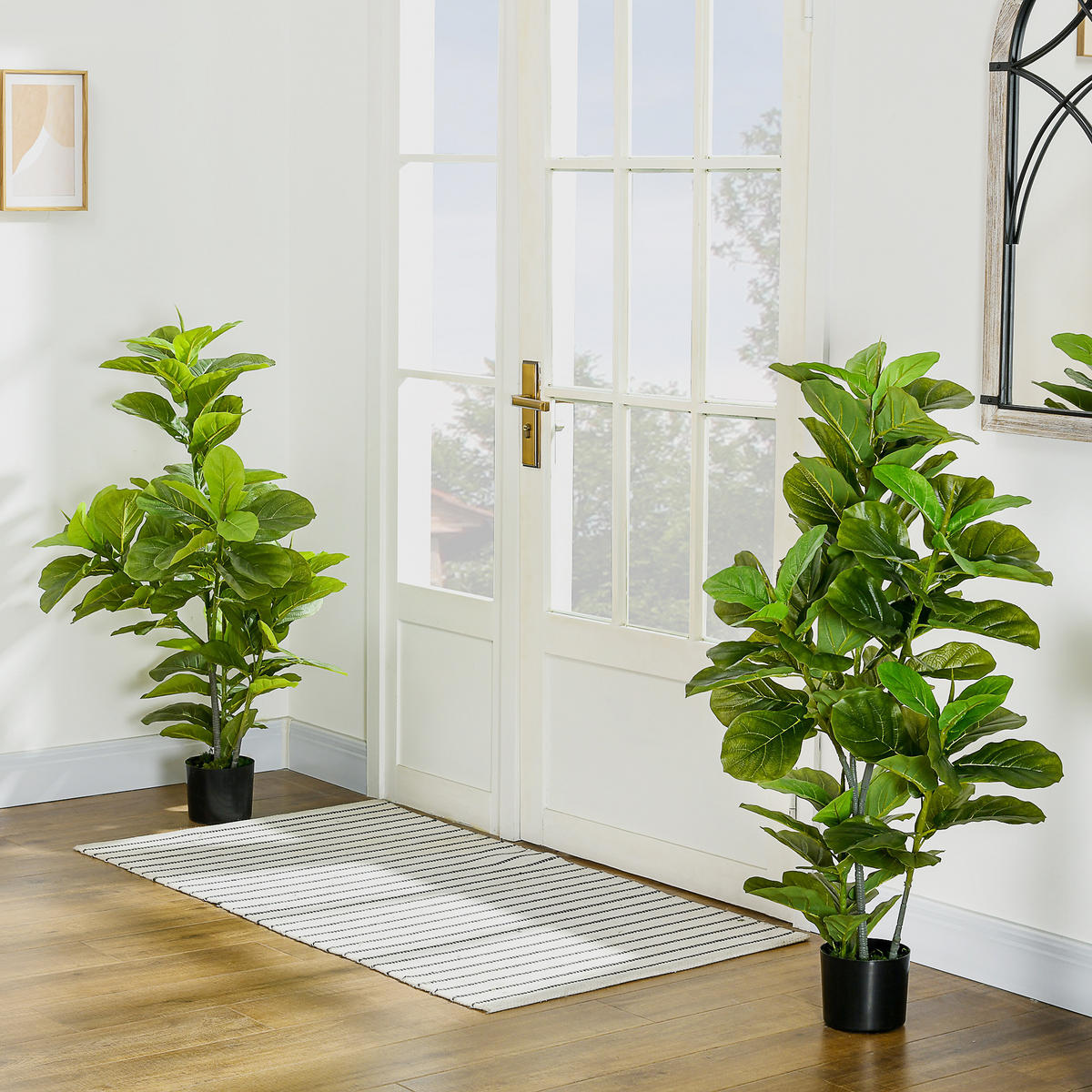 KUNSTPFLANZE 2er-Set DE-16594 110 cm, realistische Blätter Grün - Grün, Kunststoff (110cm) - ComfortXL