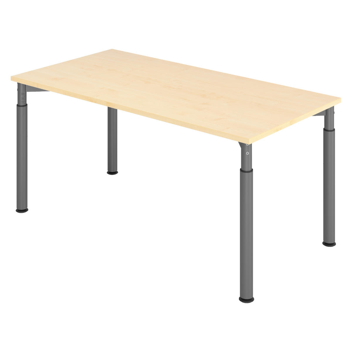 SCHREIBTISCH Serie-Y 80/160/74 cm in Ahornfarben/Graphitfarben - Ahornfarben/Graphitfarben, Holzwerkstoff (80/160/74cm) - bümö
