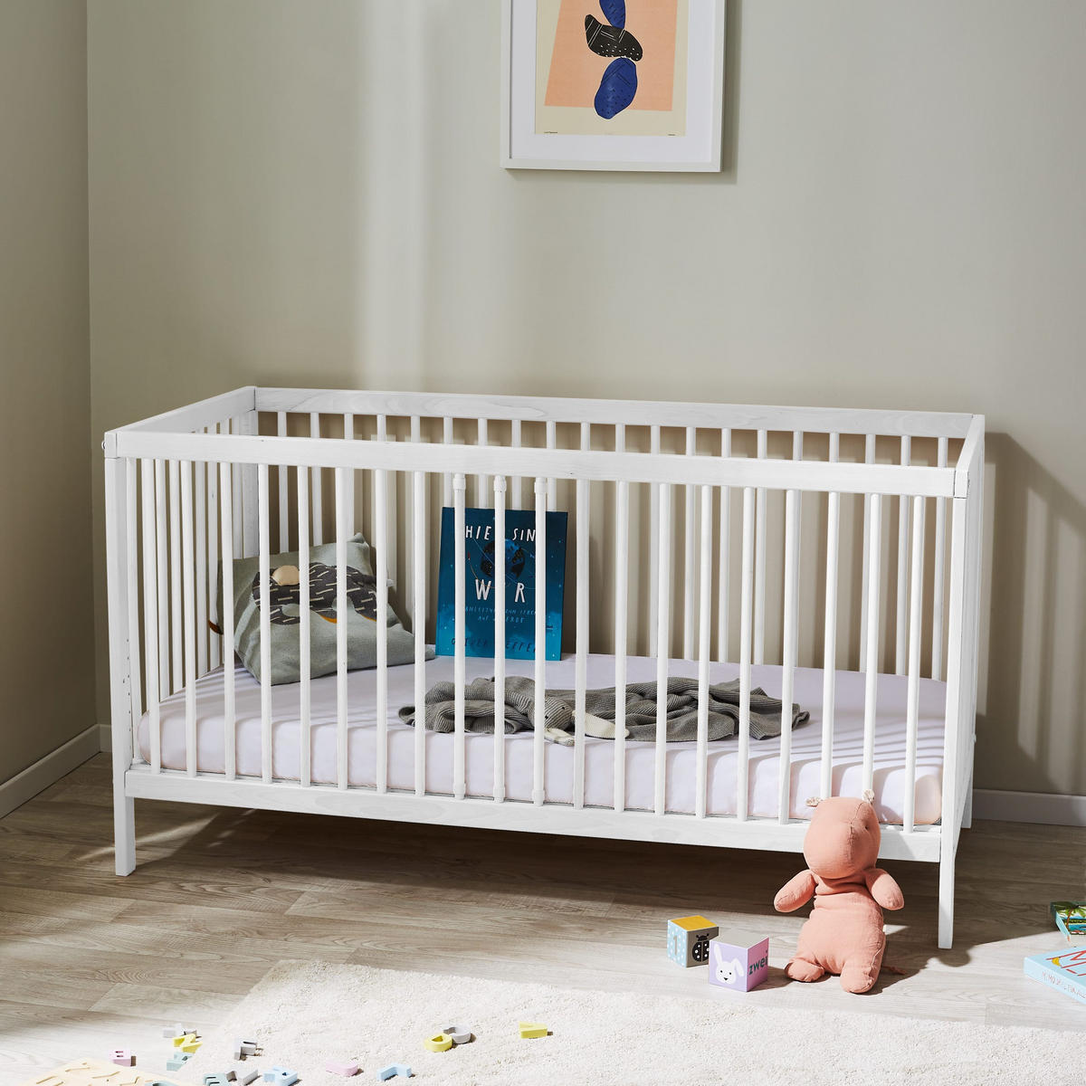 BABYBETT 70x140 cm in weiss - Weiß, Holz (70/140cm) - Kids Collective