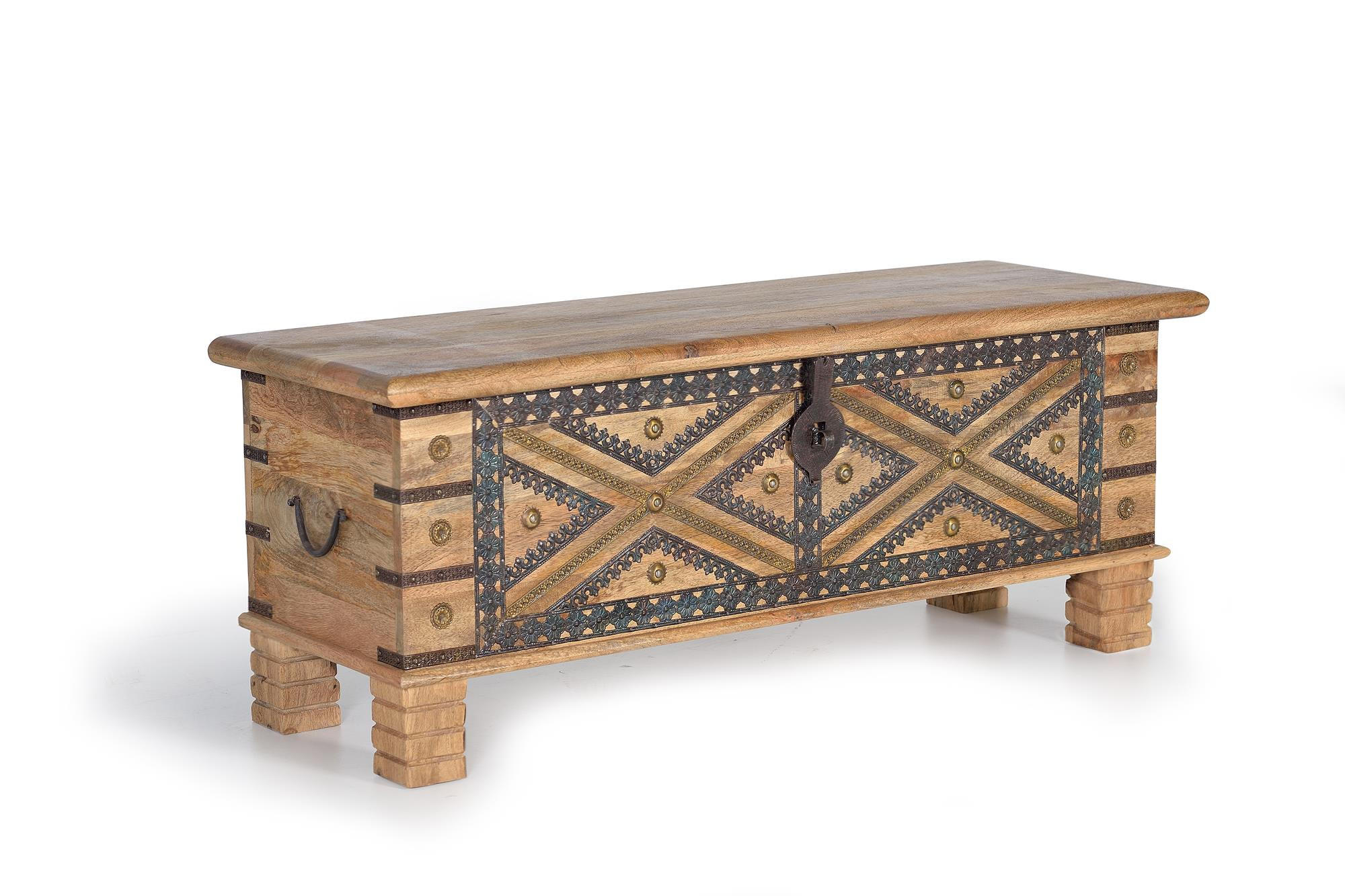 TRUHE aus Mangoholz - Braun, Holz (116/46/40cm) - Giner y Colomer