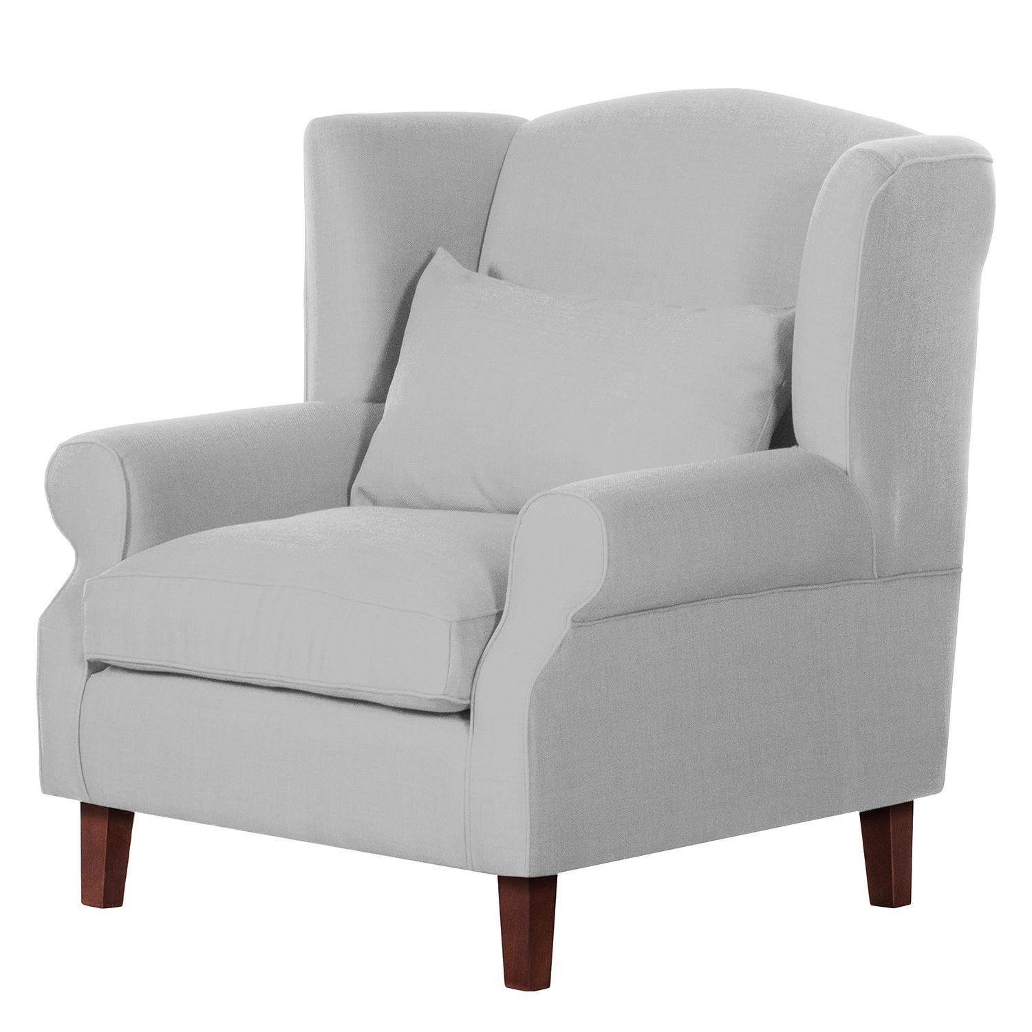 OHRENSESSEL - Webstoff, Grau, 93/93/87 cm - Grau, Textil (93/93/87cm) - home24